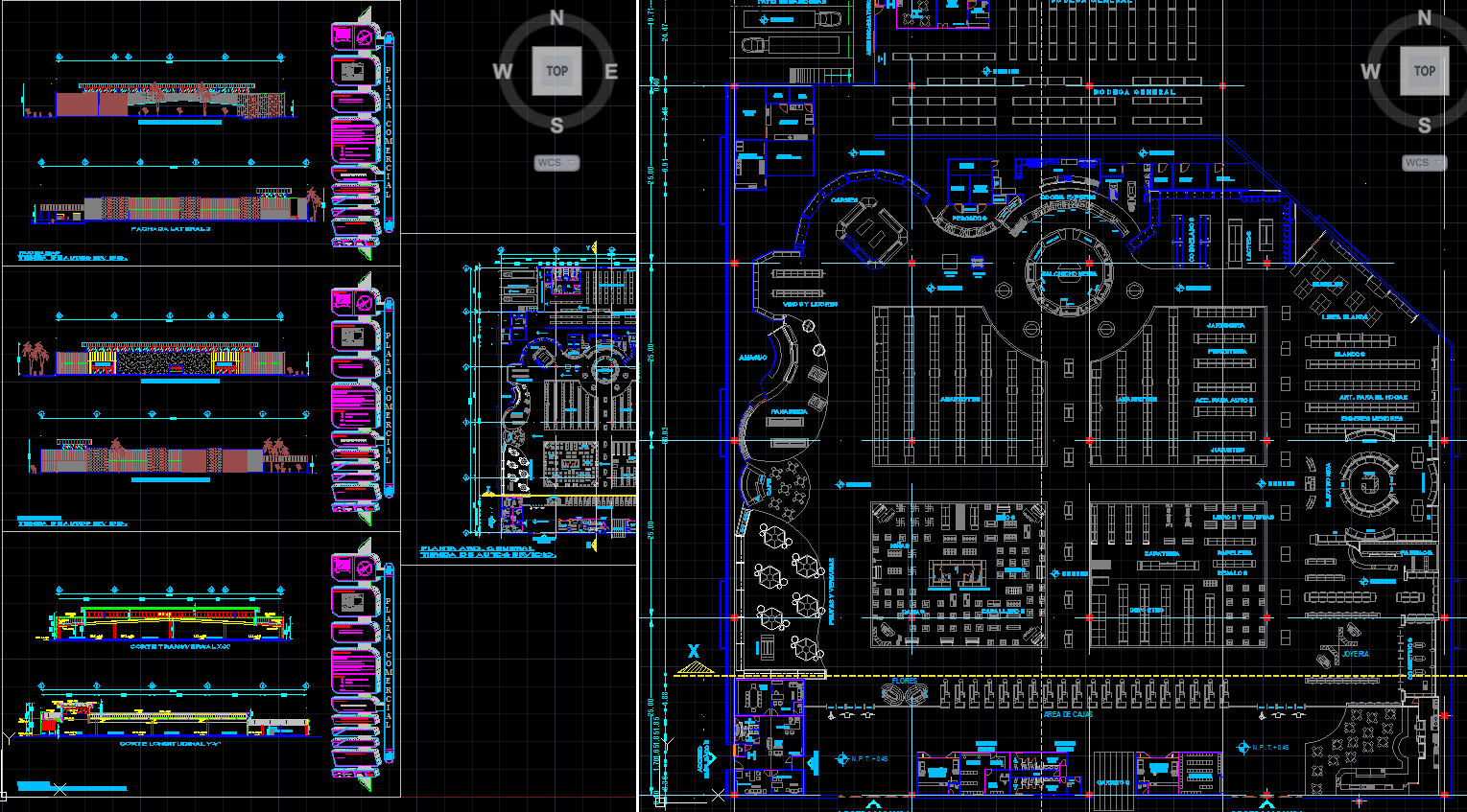 Wal-mart shopping store cad drawings are given in this cad file ...