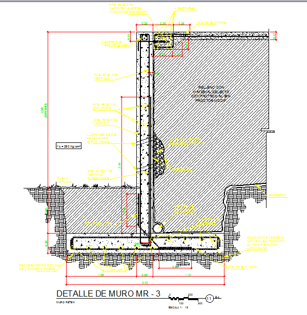 Retaining Wall Detail Cadbull 6547