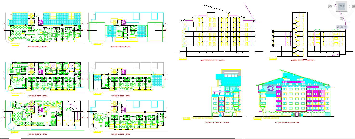 Modern Type Hotel project - Cadbull