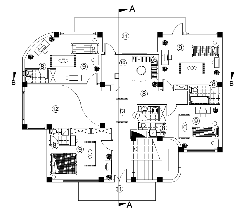 8x10m First Floor House Plan Has Been Given In This Autocad Drawing Model Download Now Cadbull