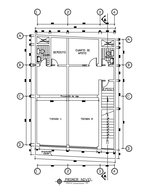 8x10m house cum local shop 2d plan is given in this file - Cadbull