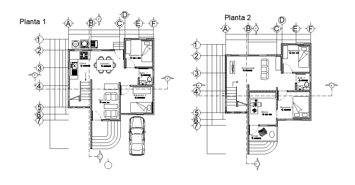 8x12m home cum office plan is given in this Autocad DWG drawing file.  Download the Autocad drawing file. - Cadbull