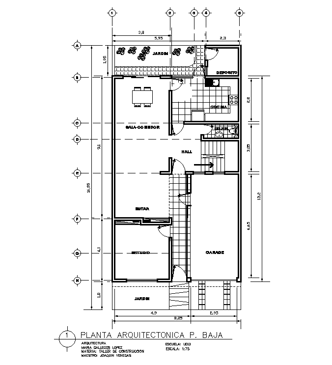 8x17m ground floor house plan is given in this AutoCAD drawing model ...