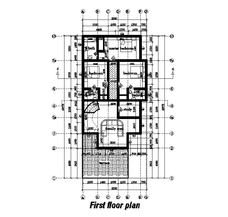 8x19m first floor house plan is given in this Autocad drawing file ...