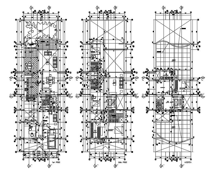 8x30m ground floor house plan has been given in this AutoCAD drawing ...