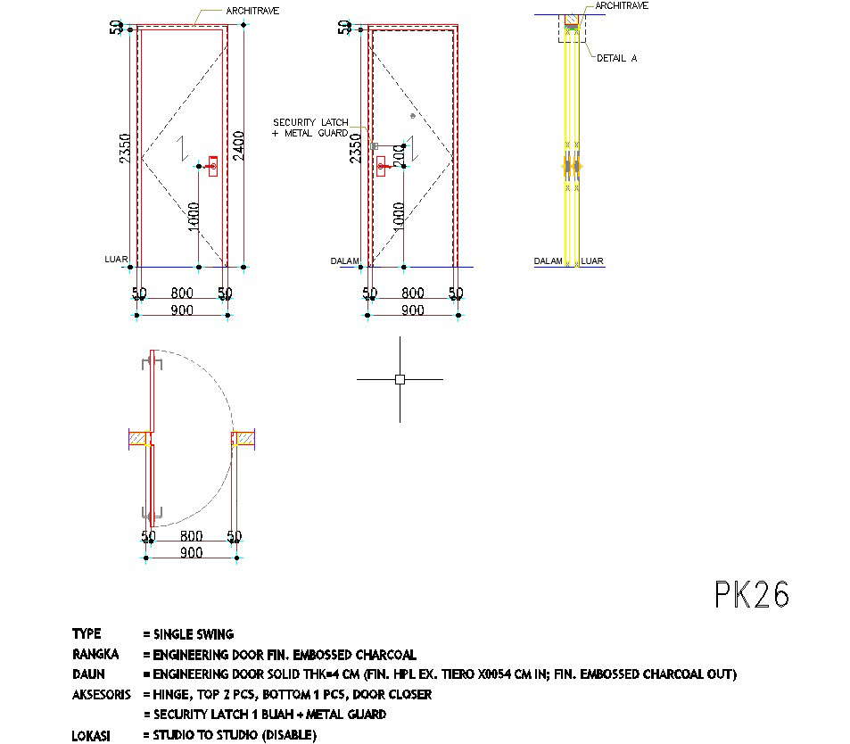 Swing Door Dwg at Travis Staton blog