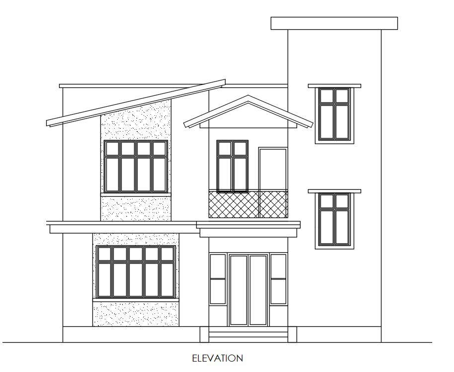 900 Square Feet House Front Elevation Design DWG File - Cadbull