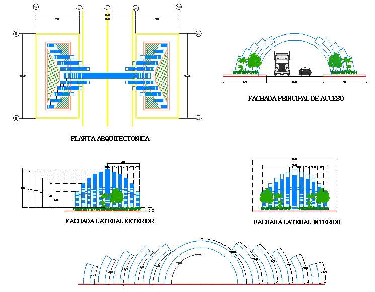 Elecation Detail Plan - Cadbull