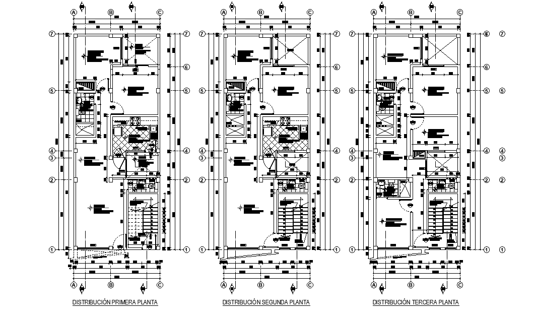 90 Sq Meter Multifamiliar Apartment Layout Plan AutoCAD Drawing DWG ...