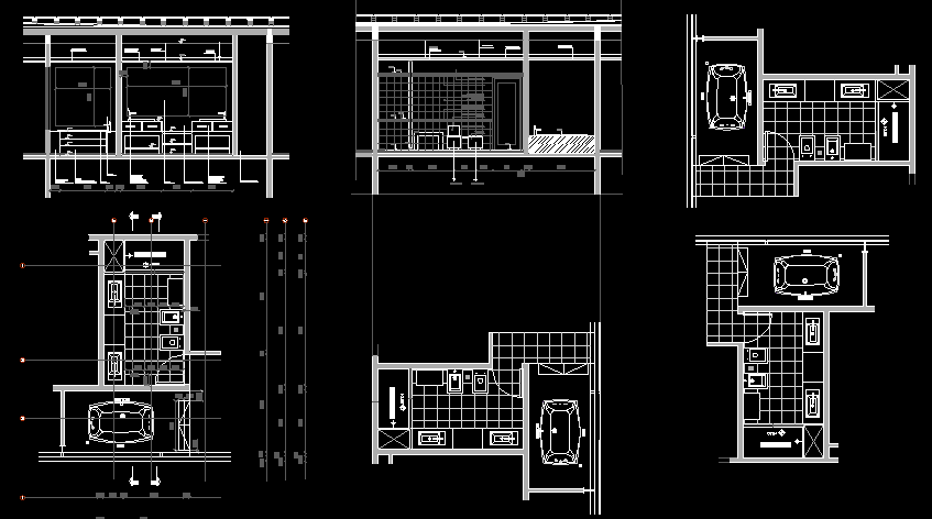 Master Bathroom cad drawings are given in this cad file. Download this