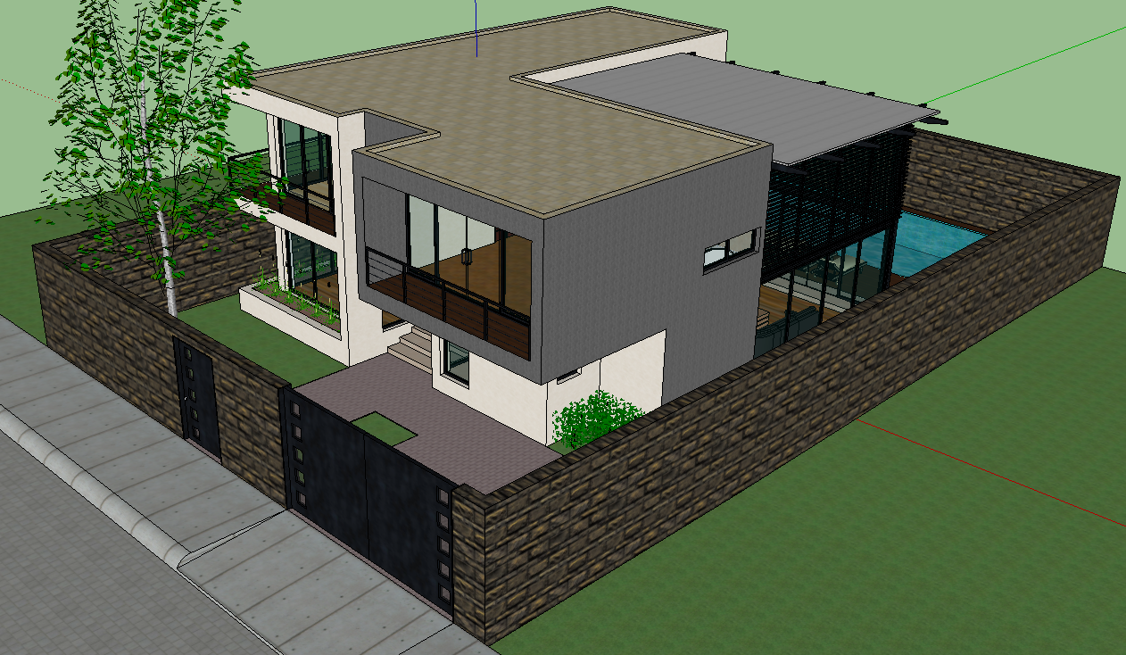 modern house sketchup