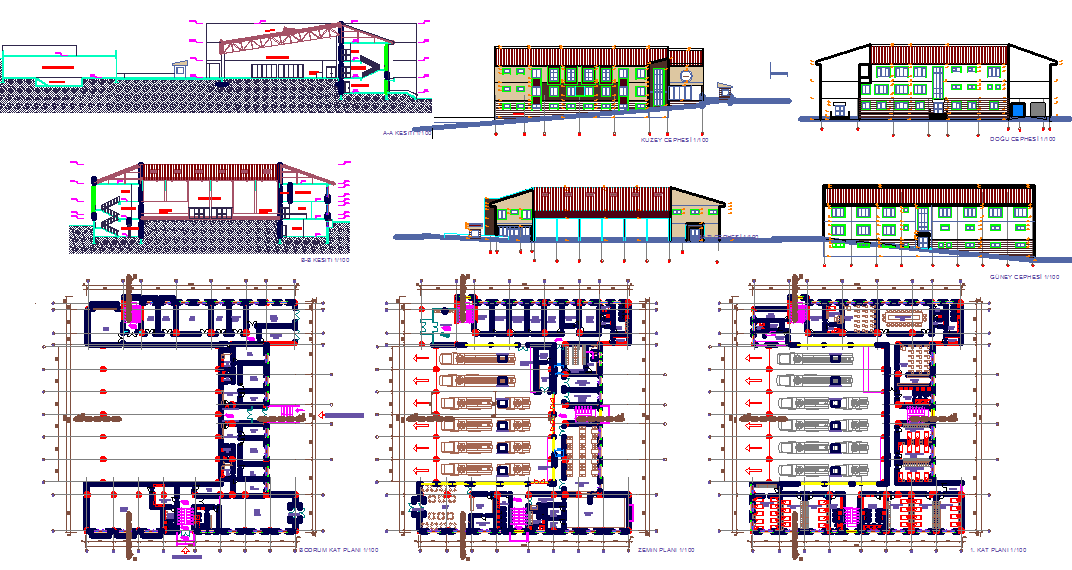 Fire Station cad drawing is given in this cad file