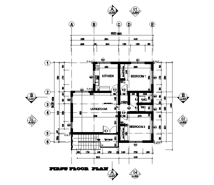 9X10m residential plan is given in this Autocad drawing file.Download ...