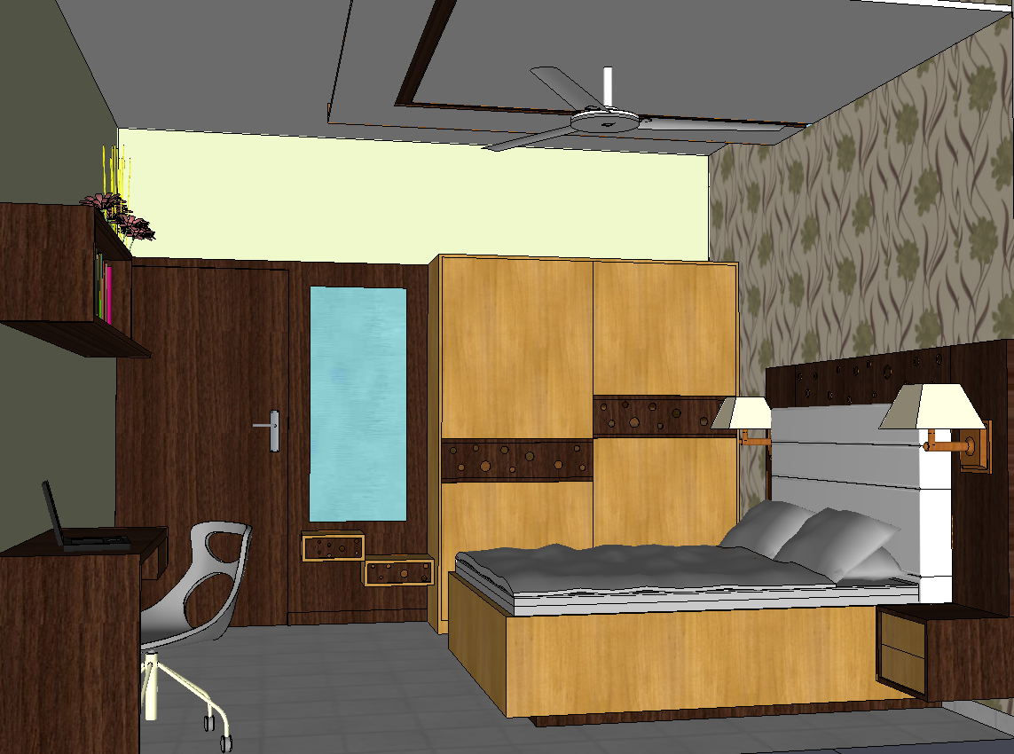 autocad 3d bedroom furniture