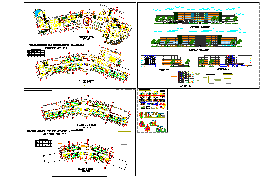 4 Star Hotel design - Cadbull