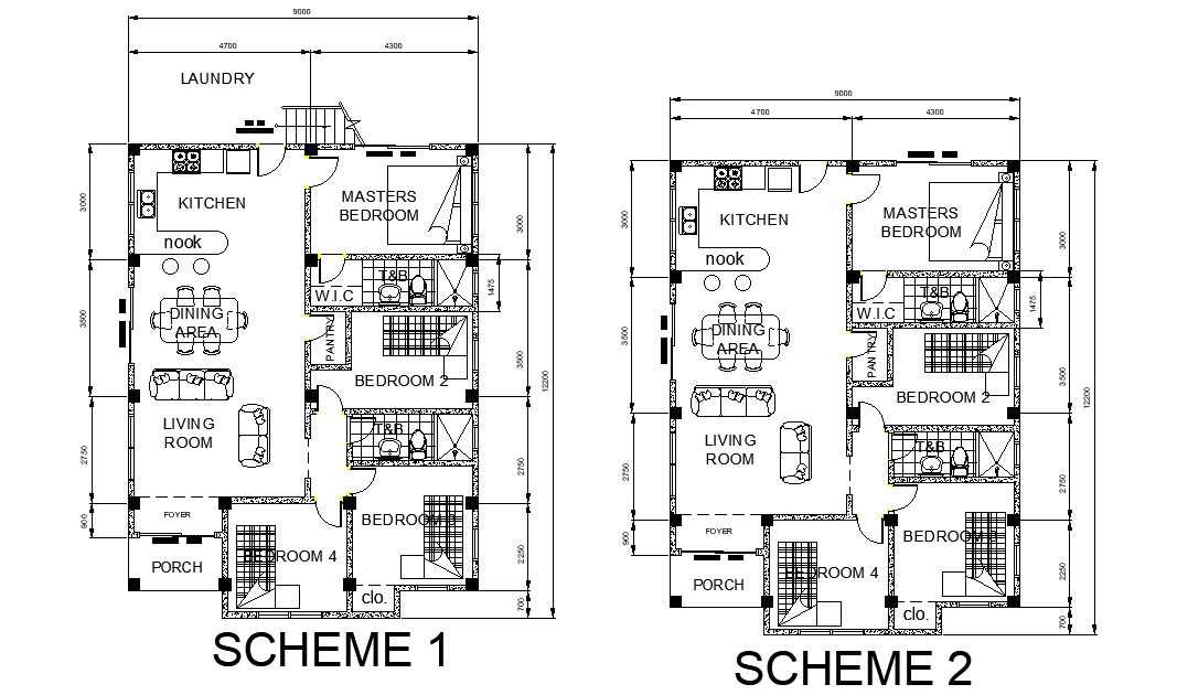 9x13m home cum office plan is given in this Autocad DWG drawing file.  Download the 2D Autocad drawing file. - Cadbull