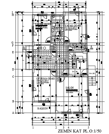 9x15m Residential Ground Floor House Plan Dwg Drawing Cadbull