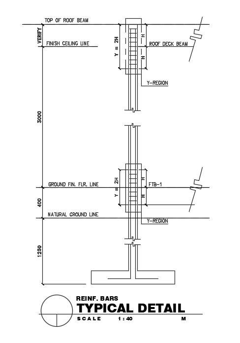 9x9m hospital plan of typical column section view is given in this ...