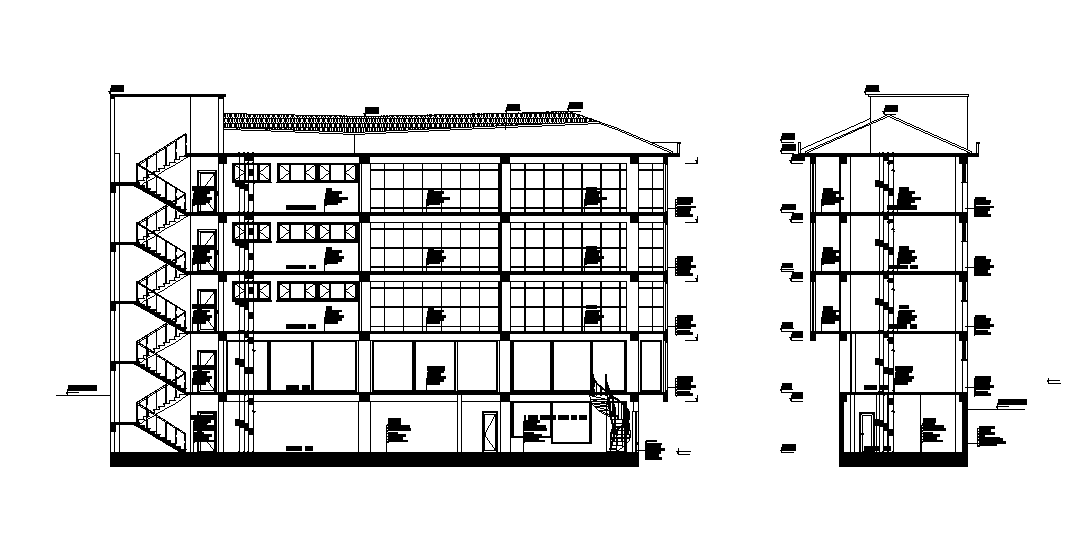 A Section view of hospital plan is available n this Autocad 2D DWG ...