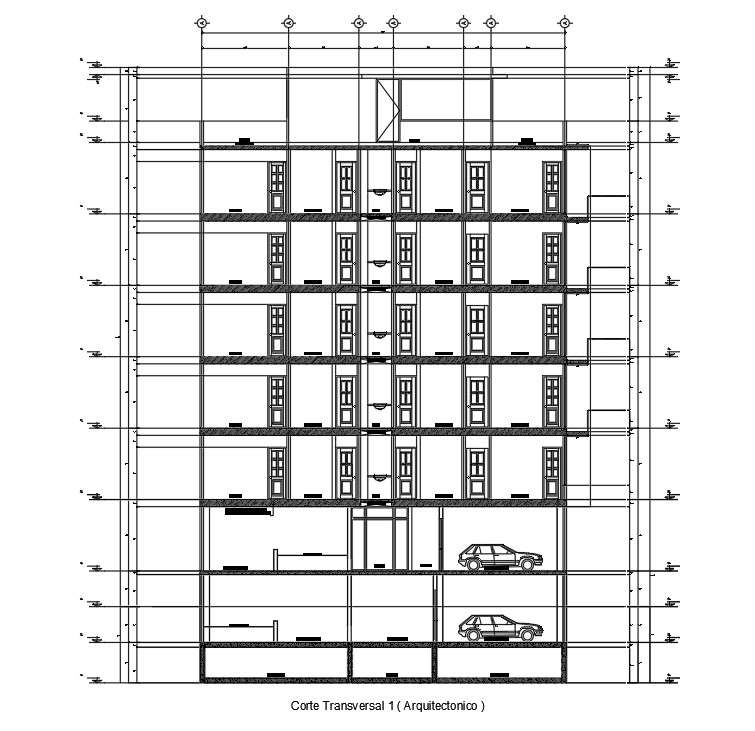 A back side section view of 50x43m commercial shop building is given in ...