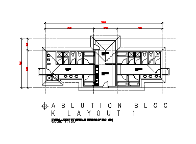 Ablution Block layout design drawing - Cadbull