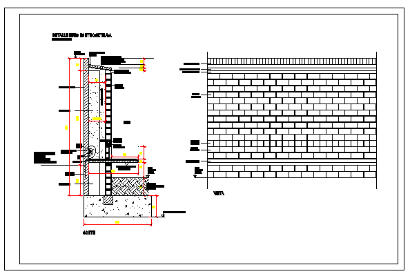 Abutment wall details design drawing - Cadbull