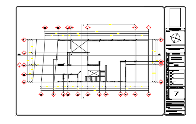 A Column Layout Of The 24x10m Architecture Two Story Ground Floor House Plan Cadbull