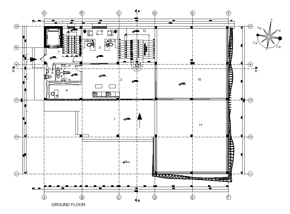 A Detail Description Of The 25x20m Ground Floor Museum 2d Plan - Cadbull