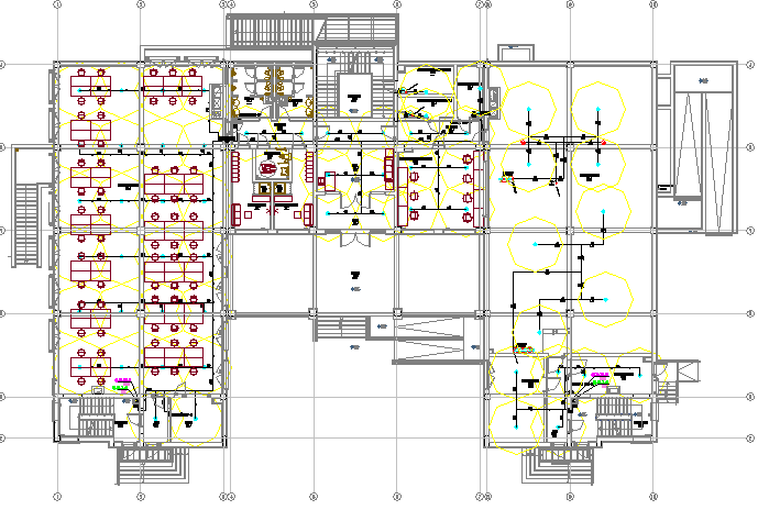 Administration Building Architecture Layout Plan Details Dwg File Cadbull 8486