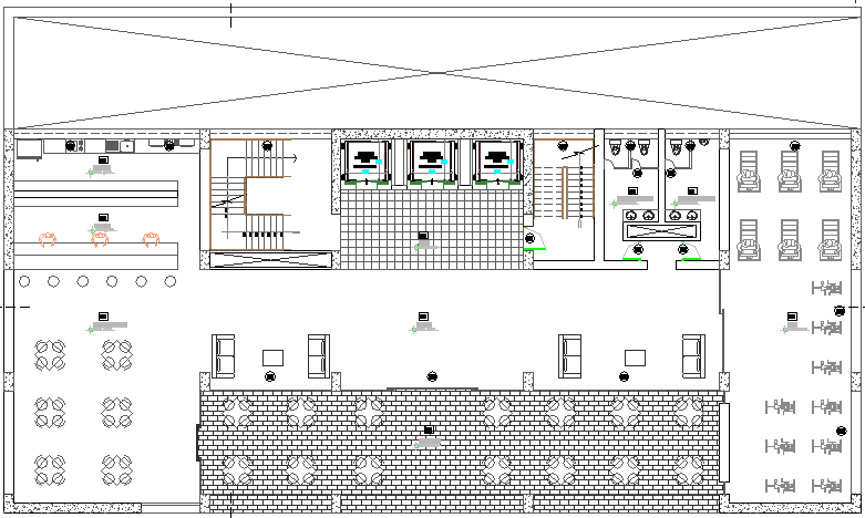 Administrative building architecture layout plan details dwg file - Cadbull