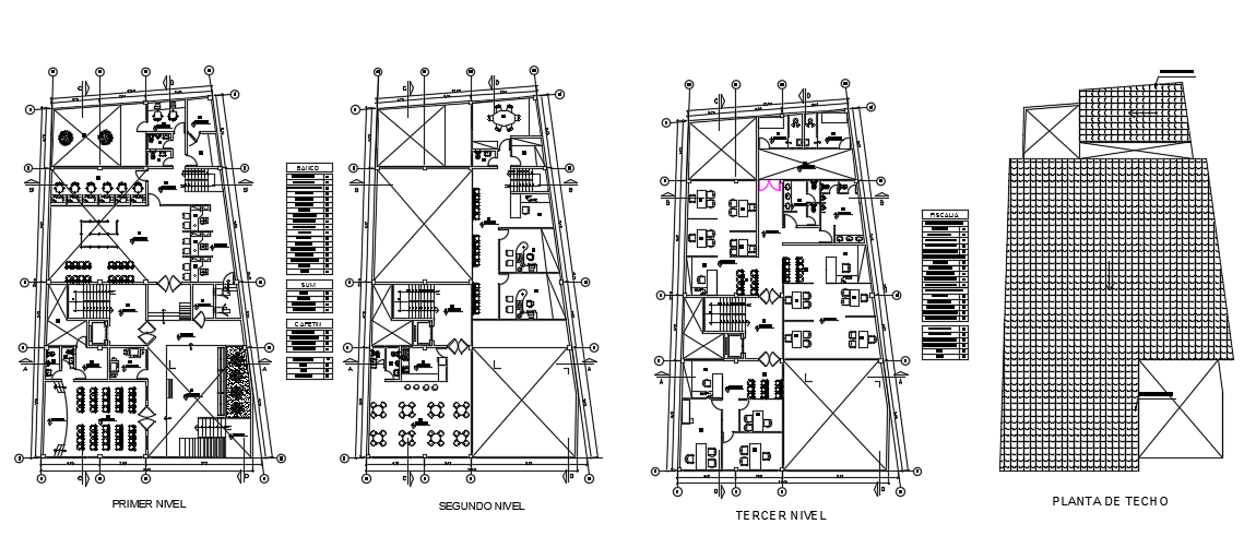 Administrative building city layout plan - Cadbull