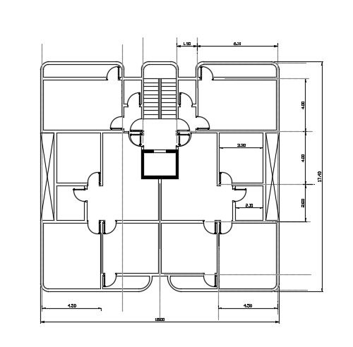 A door location of the 16x10m two story ground floor house plan - Cadbull