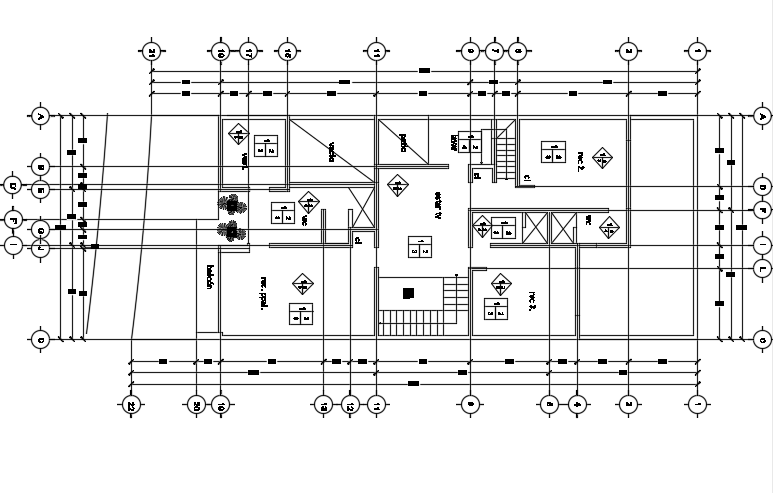 A Finished View Of The 24x10m Architecture Two Story First Floor House Plan Cad Drawing Cadbull