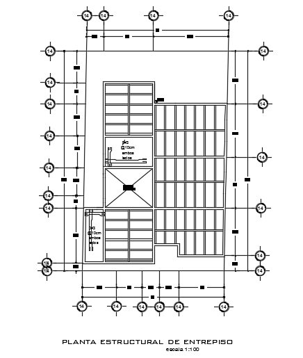 A framing layout of the 10x15m architecture house plan cad drawing ...