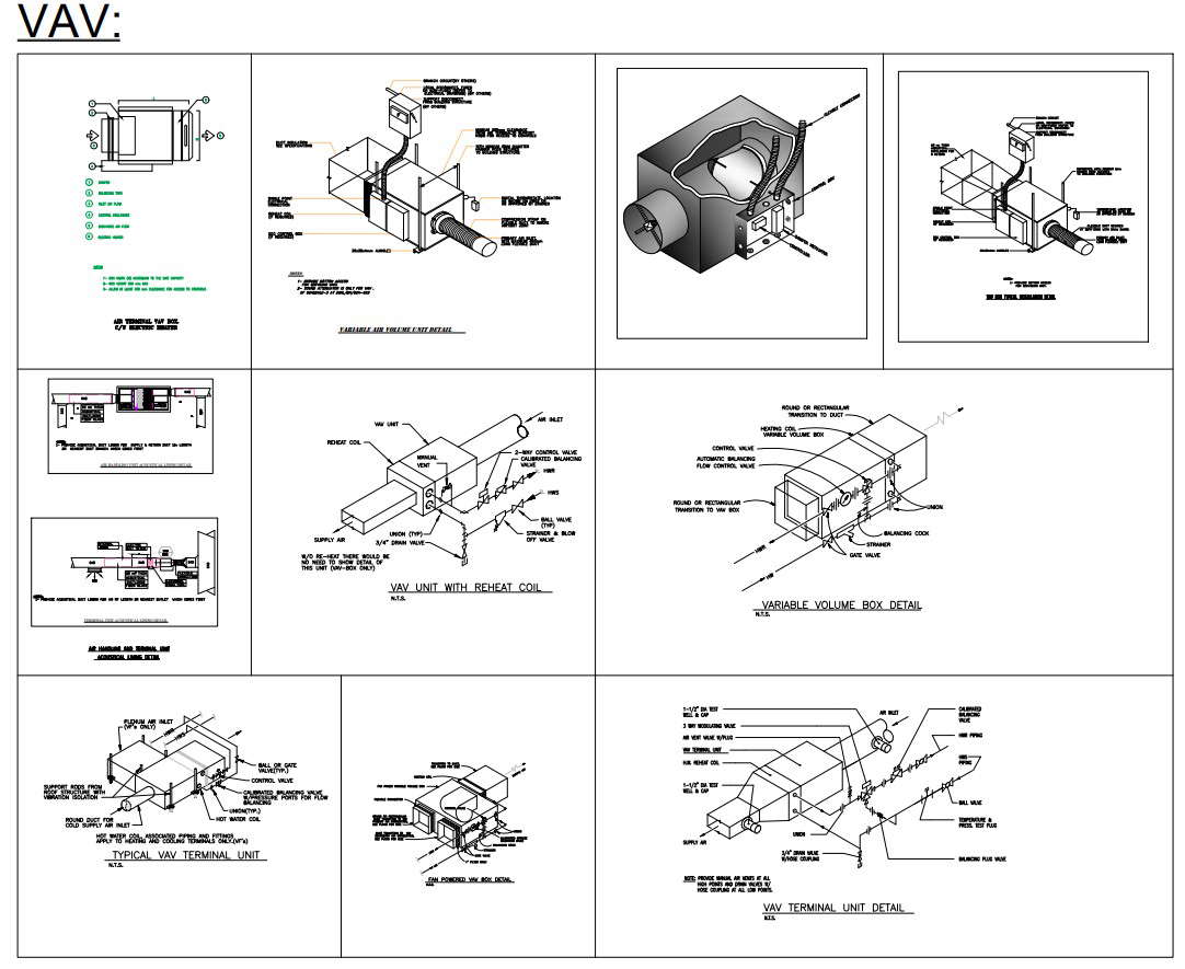 Air Terminal VAV CAD Blocks Free Download DWG And PDF File - Cadbull