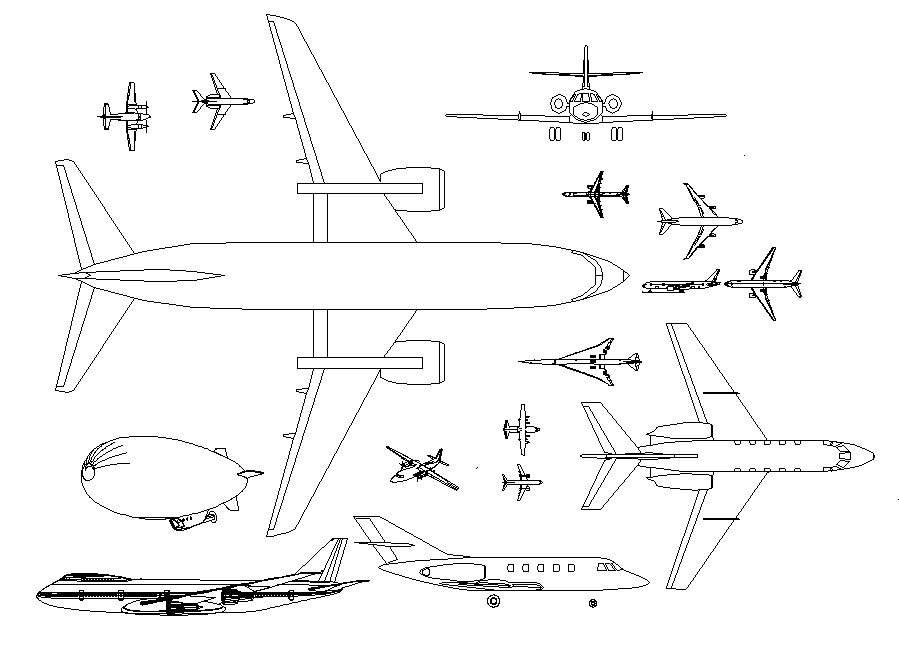 Aircraft Free Cad Blocks Cadbull