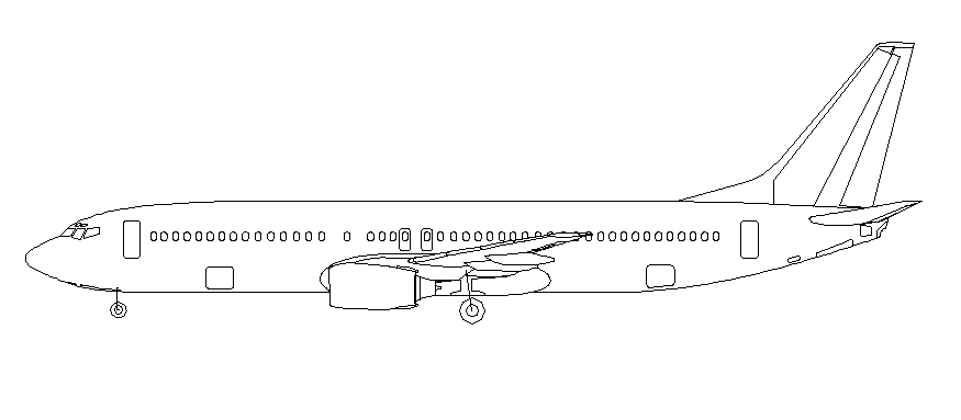 plane drawing side view