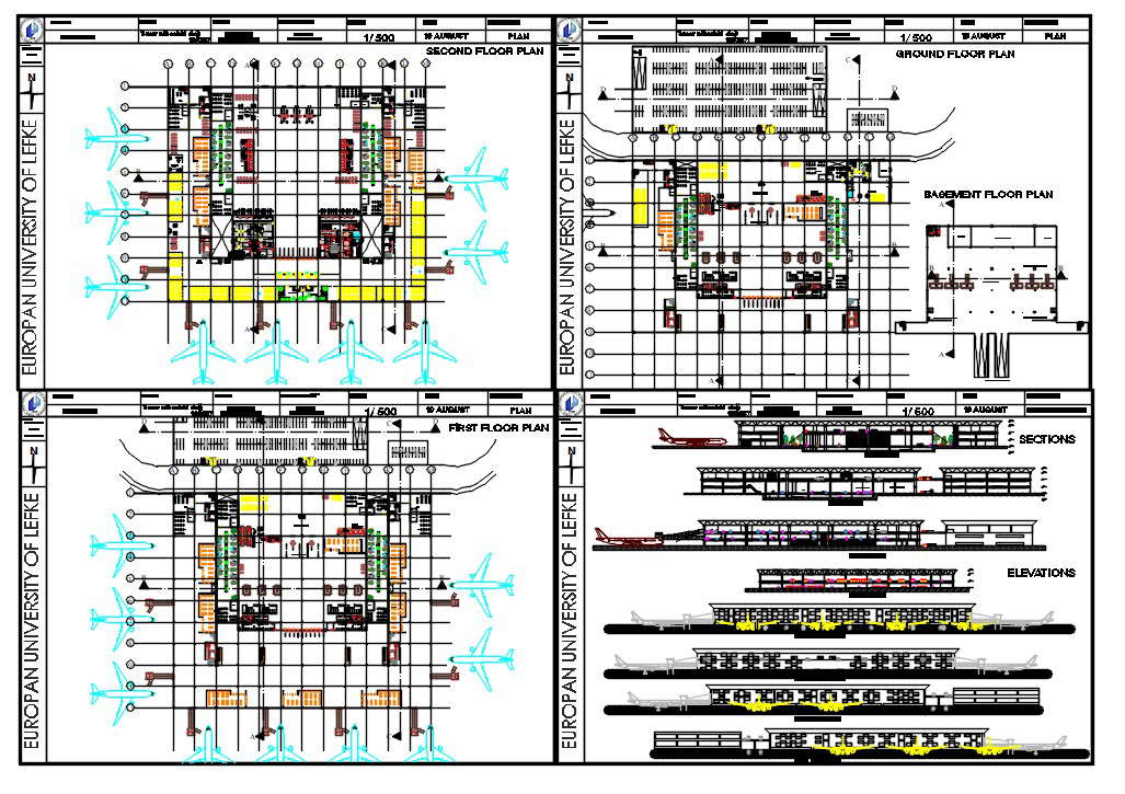 Airport Final Plan Autocad Drawing Cadbull