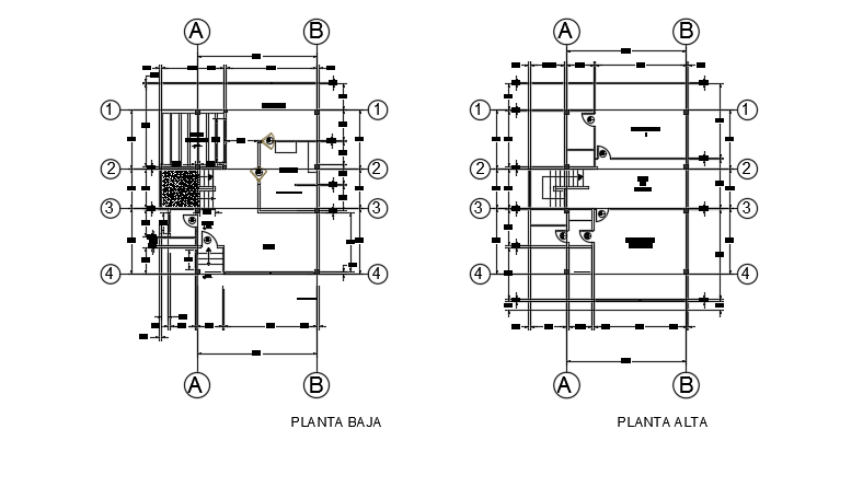 A layout of the 10x9m two story architecture house plan 2D drawing ...