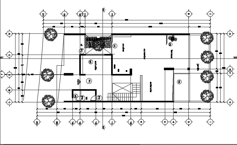 A layout of the 24x10m architecture two story ground floor house plan ...