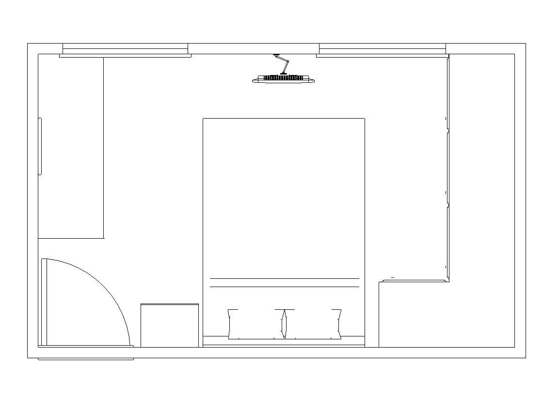 Alex bedroom plan cad drawing details dwg file - Cadbull