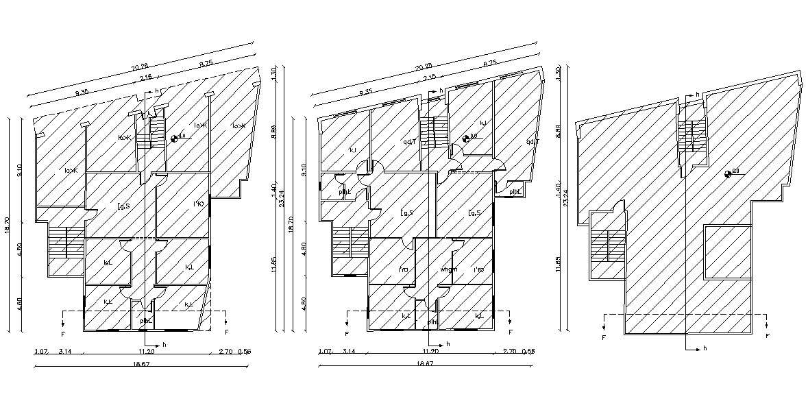 All Floor Plans Of Commercial And Residential Building Dwg File Cadbull