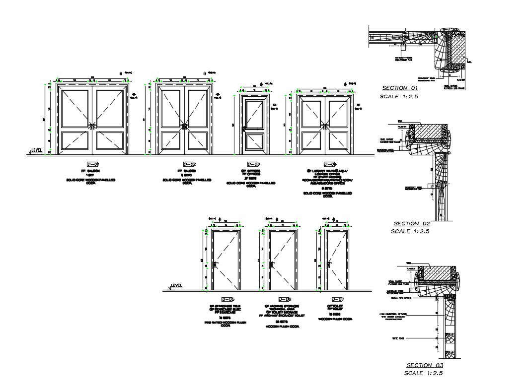 Autocad Drawing Of Aluminium Door Detail Cadbull Hot Sex Picture 6426