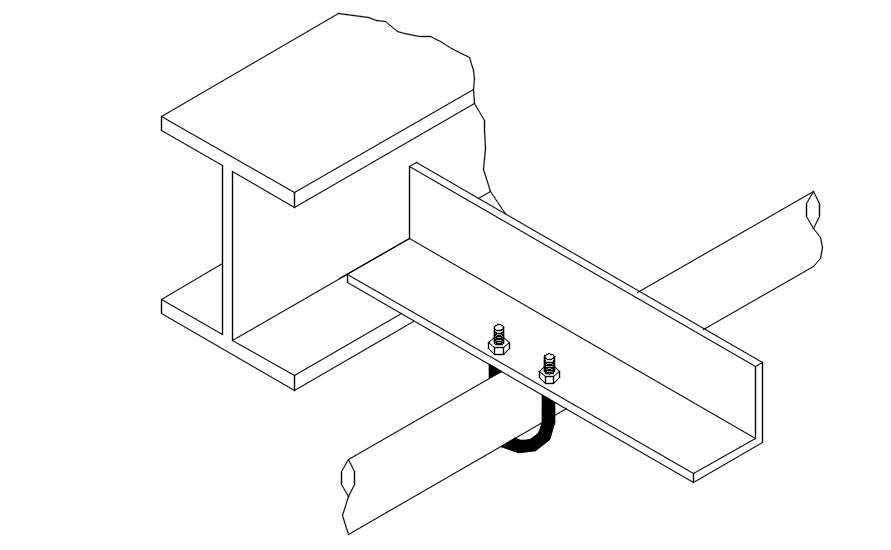 Aluminum Expansion Guide Clamp With Zinc-Plated Steel Design In AutoCAD ...