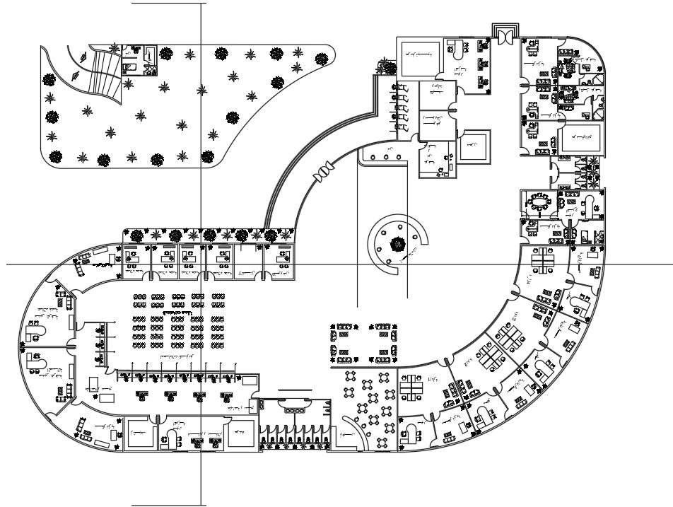 Amazing Star Hotel Floor Plan Autocad Dwg Drawing File With The Landscape Is Given In This