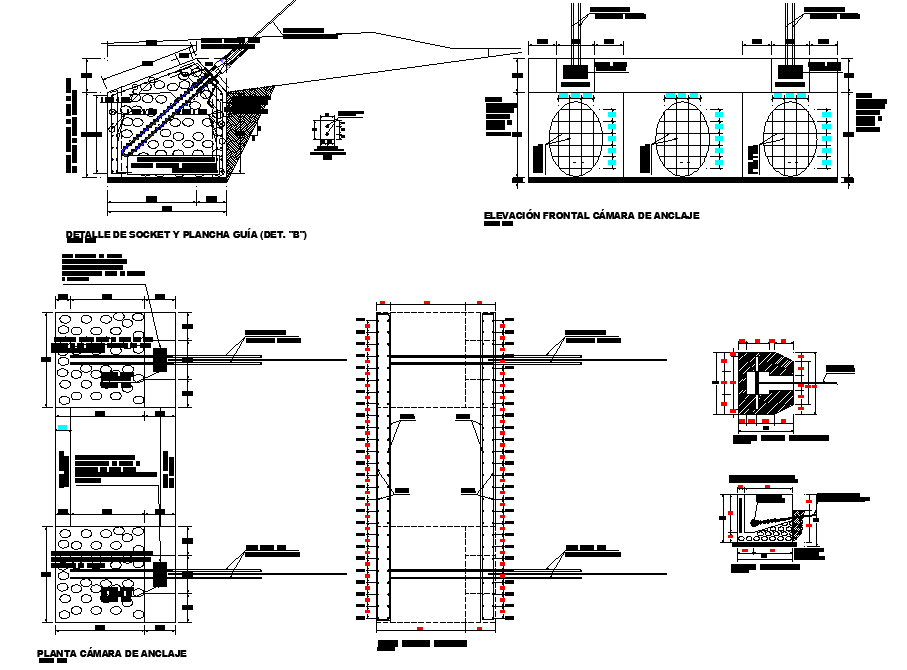 Anchor camera plan and section autocad file - Cadbull