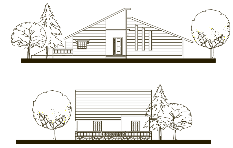 Front elevation of a two-and-a-half story dwelling for Weinaker, undated -  Digital Commonwealth