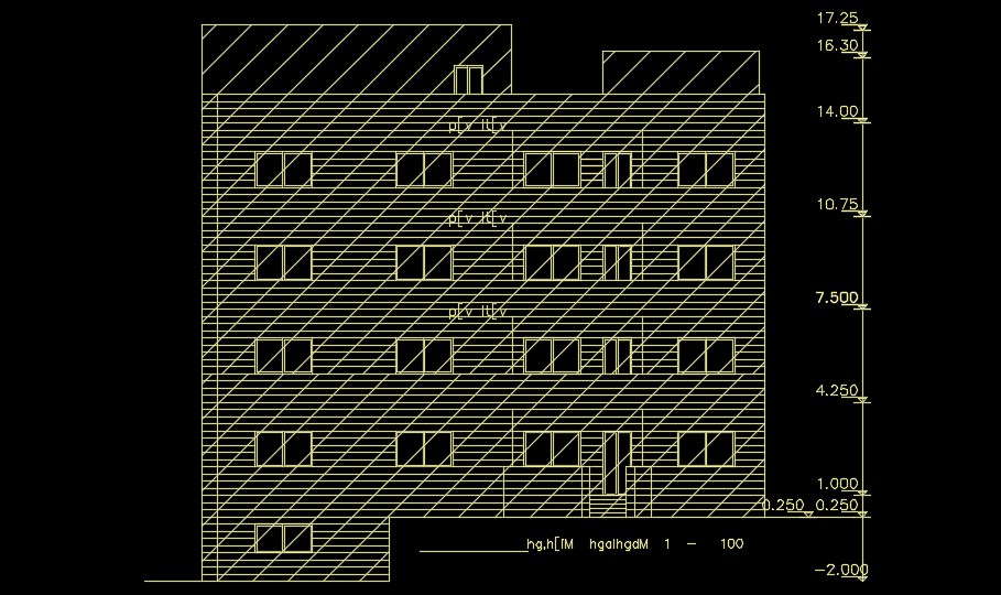 An Elevation View Of The 20x18m Residential Building - Cadbull