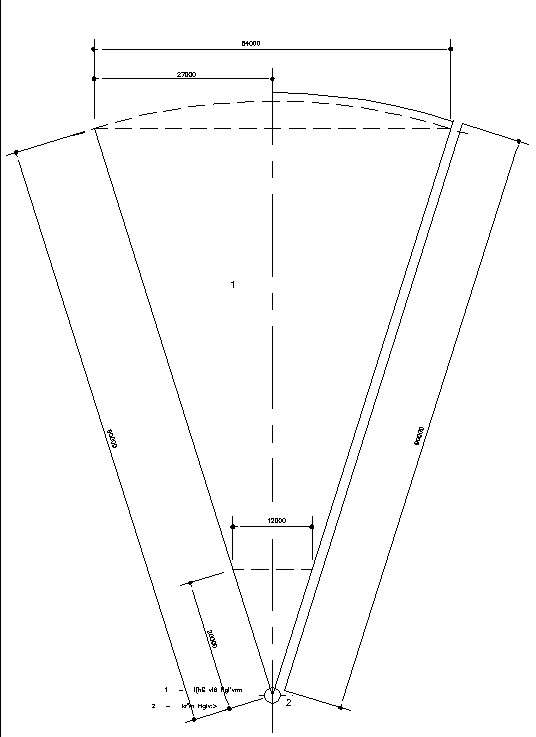 Angular triangle wall details in AutoCAD, dwg file. - Cadbull