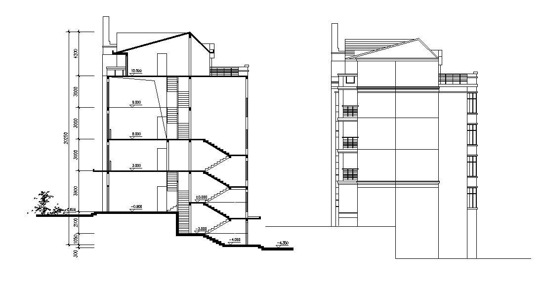 Apartment Building Free DWG File - Cadbull